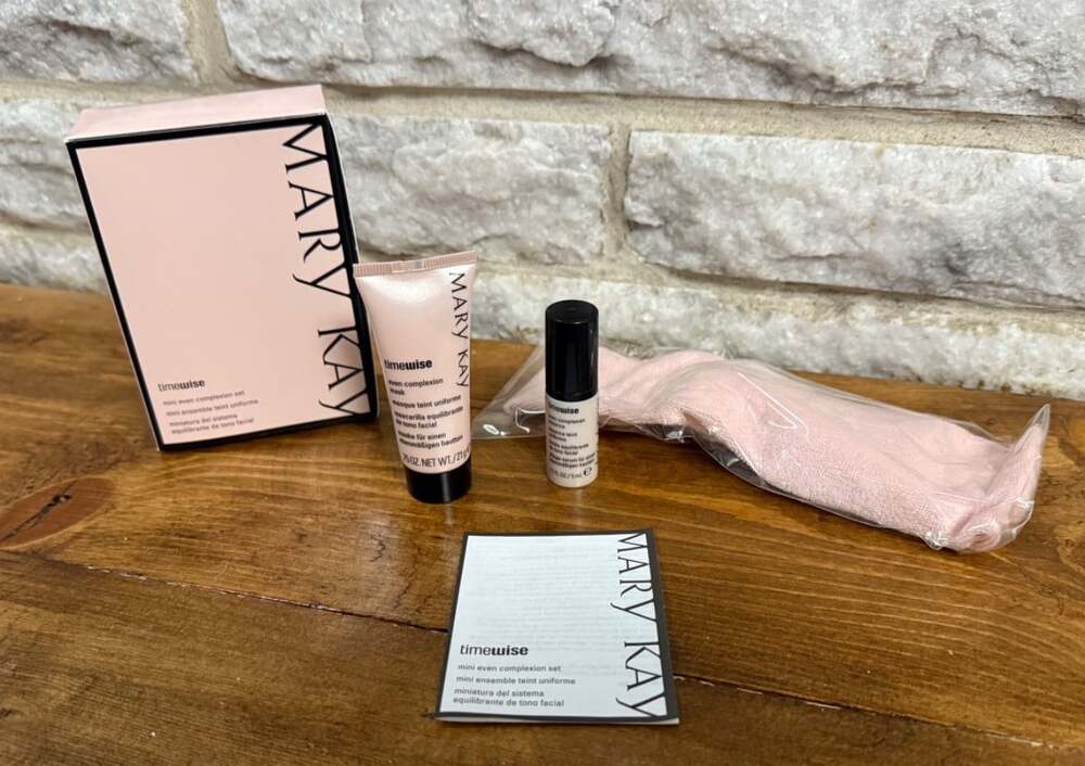 New Mary Kay TimeWise Mini Even Complexion Set Essence & Mask & Headband exp